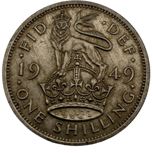 1949 George VI English Shilling S.4108 Brilliant Uncirculated GEM
