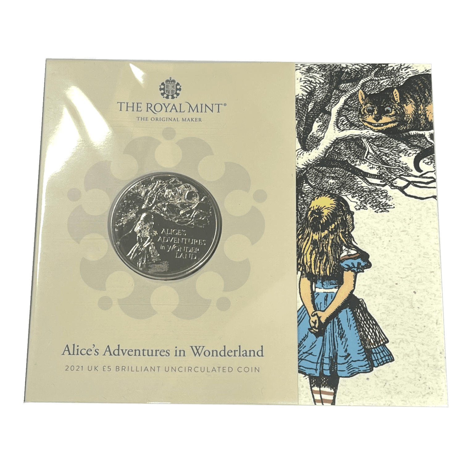 Alice's Adventures in Wonderland 2021 £5 Brilliant Uncirculated in Presentation Pack Alice's adventures in wonderland Alice's Adventures in Wonderland 2021 £5