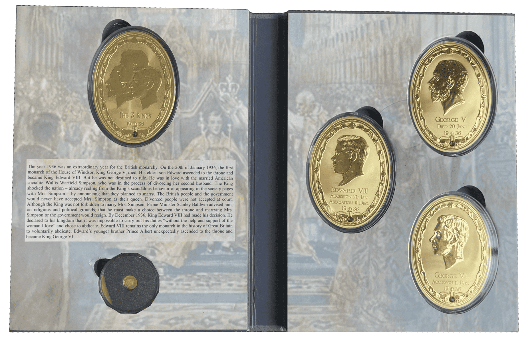 1936 Year of The Three Kings Set Including 14ct Gold Coin three kings 1936 Year of The Three Kings Set Including 14ct Gold Coin