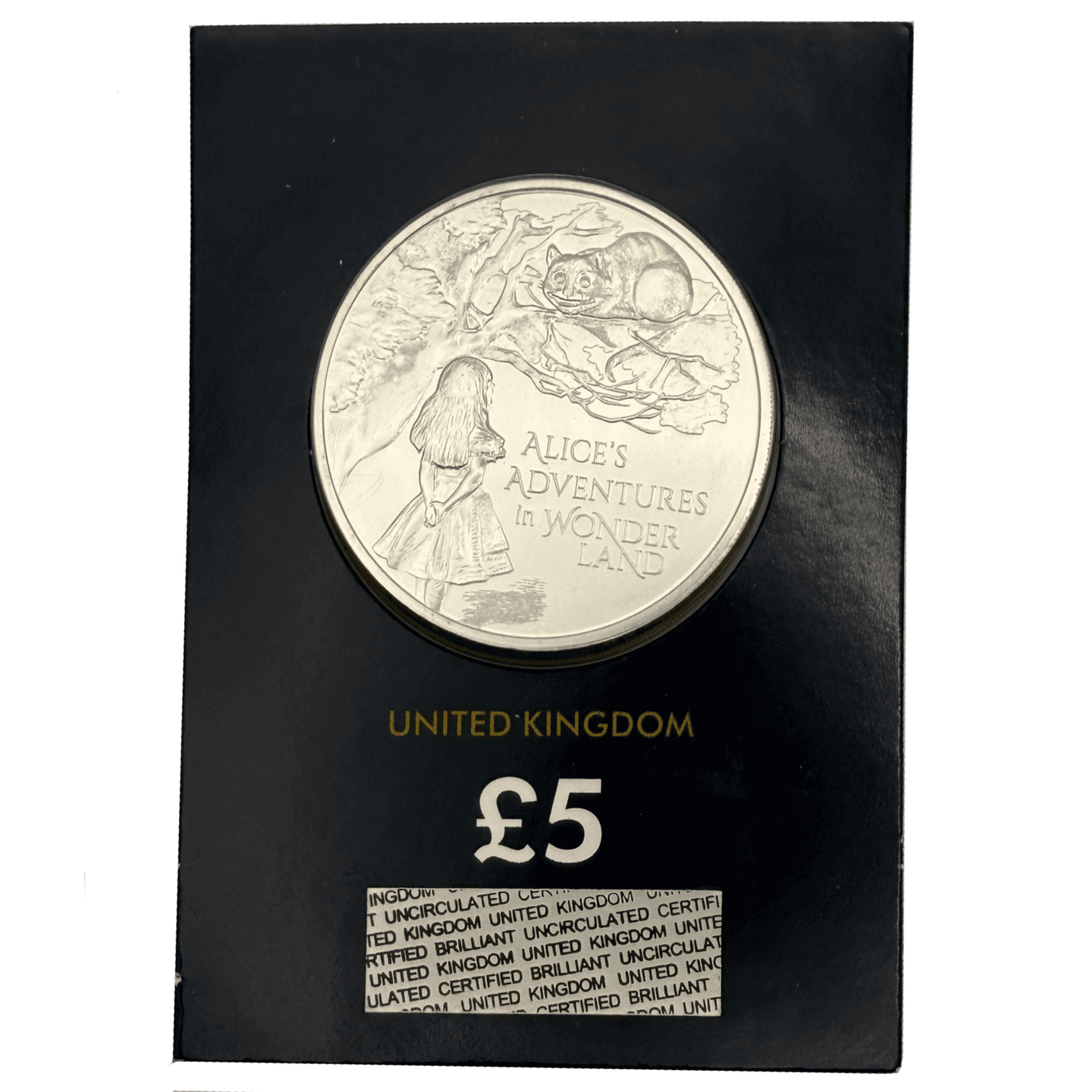 Alice's Adventures in Wonderland 2021 £5 Brilliant Uncirculated Coin in Change Checker Card