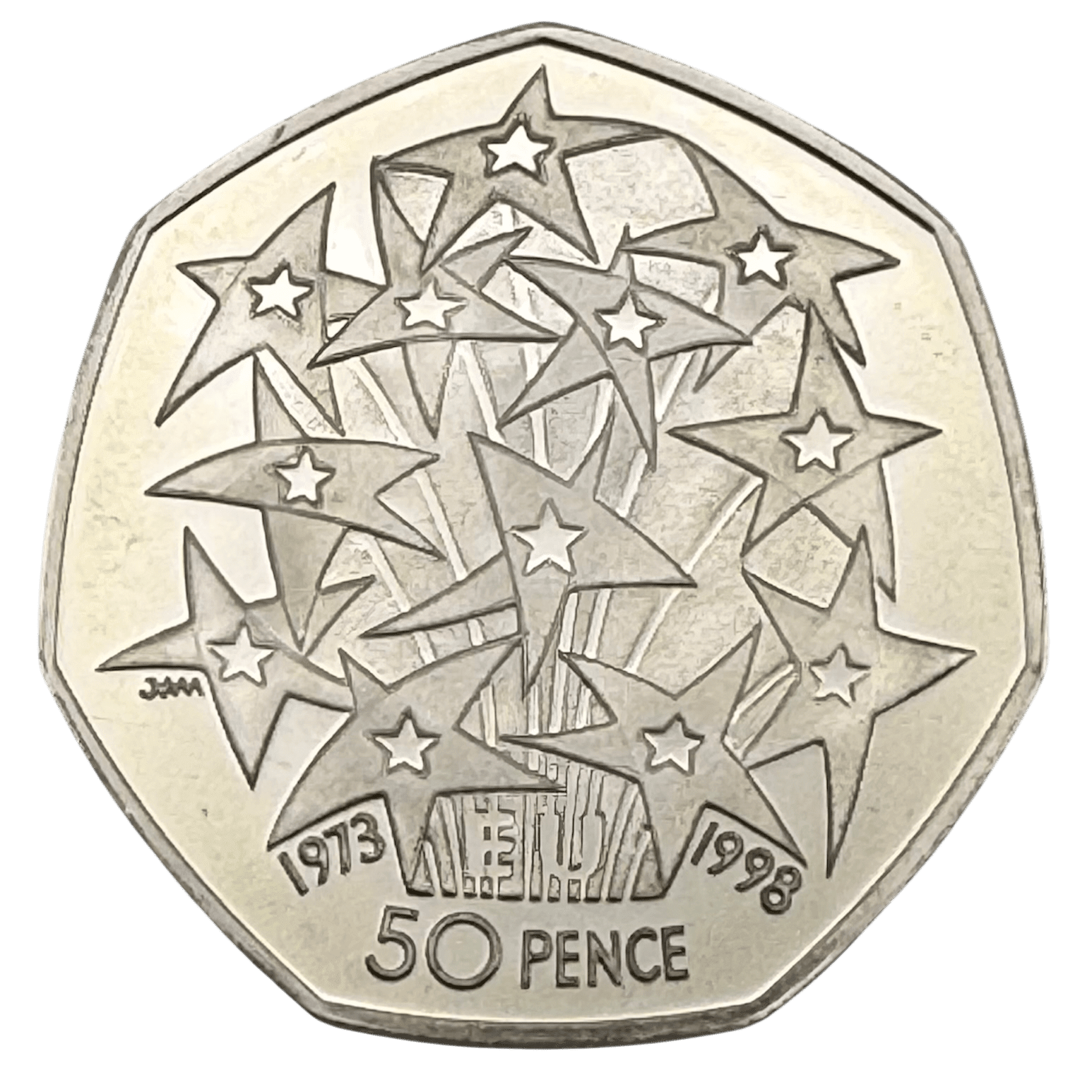 1998 25th Anniversary EEC Silver Proof 50p Coin 1998 1998 25th Anniversary EEC Silver Proof 50p Coin