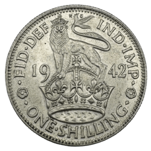 George VI English Shilling 1942 Brilliant Uncirculated